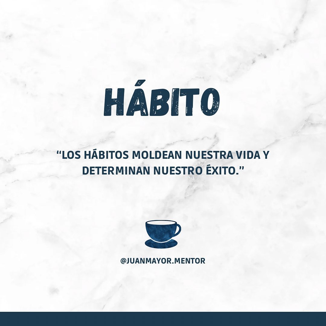 Los hábitos moldean nuestra vida y determinan nuestro éxito. Los hábitos que cultivamos en nuestra vida diaria tienen un gran impacto en la dirección que toma nuestra vida. Son patrones de comportamiento que se repiten de forma regular y que, con el tiempo, pueden llegar a ser automáticos. Si los hábitos son saludables y positivos, nos llevarán por un camino de crecimiento. Por el contrario, pueden acabar frenando y estancando. Empieza a construir hábitos saludables. 

#tazadiariadereflexion #psicologia #mentoría #coaching #desarrollo